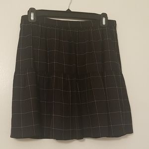 Black checkered skirt